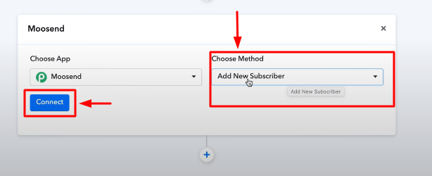 pabbly subscriptions moosend integration method