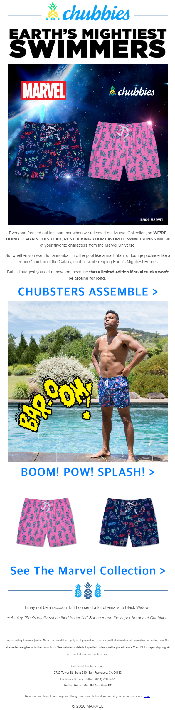 ecommerce email marketing campaign example chubbies