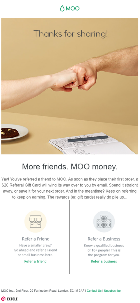 ecommerce email marketing referral emails