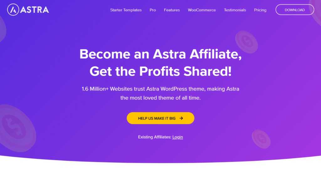 Astra affiliate program