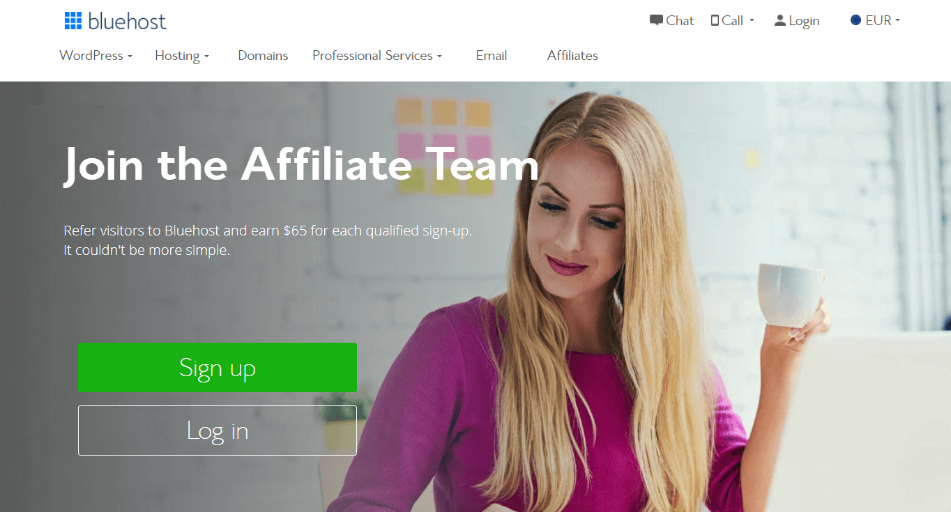 Bluehost web hosting affiliate program