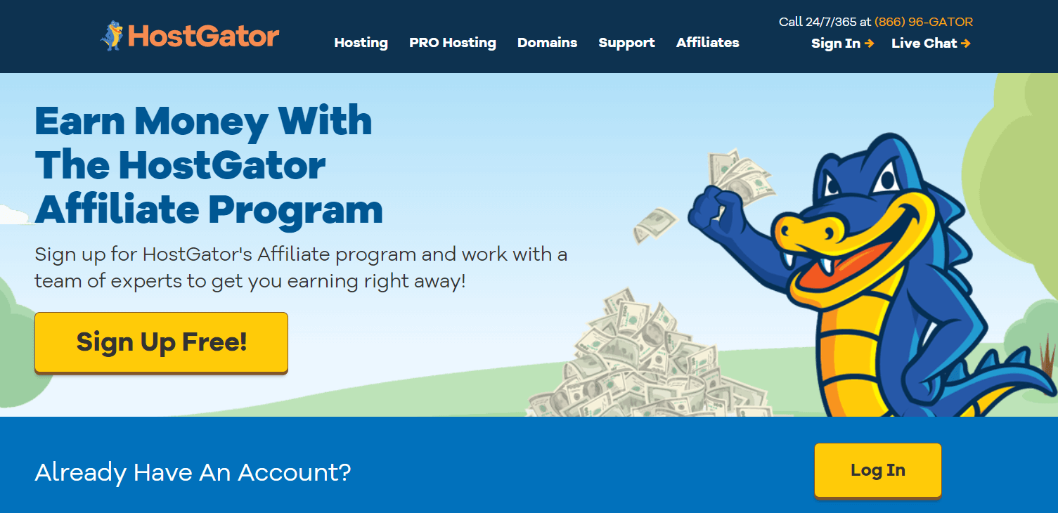 Hostgator web hosting best affiliate program