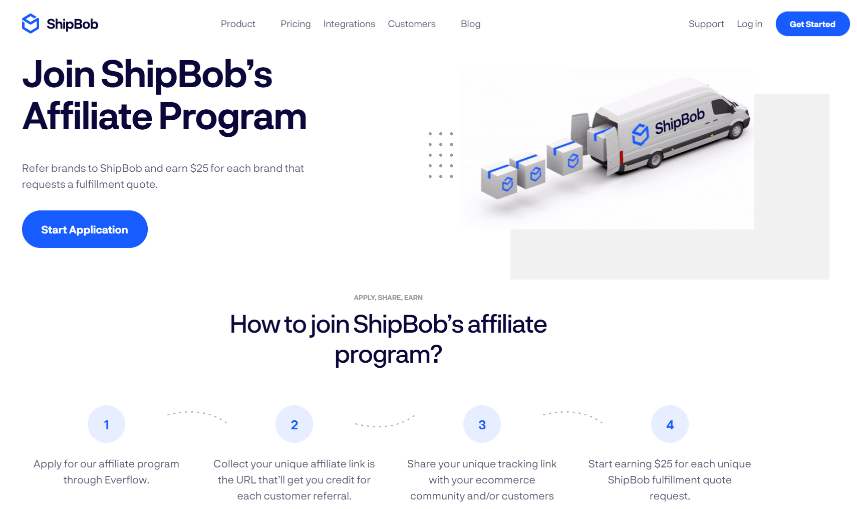 ShipBob program for affiliates