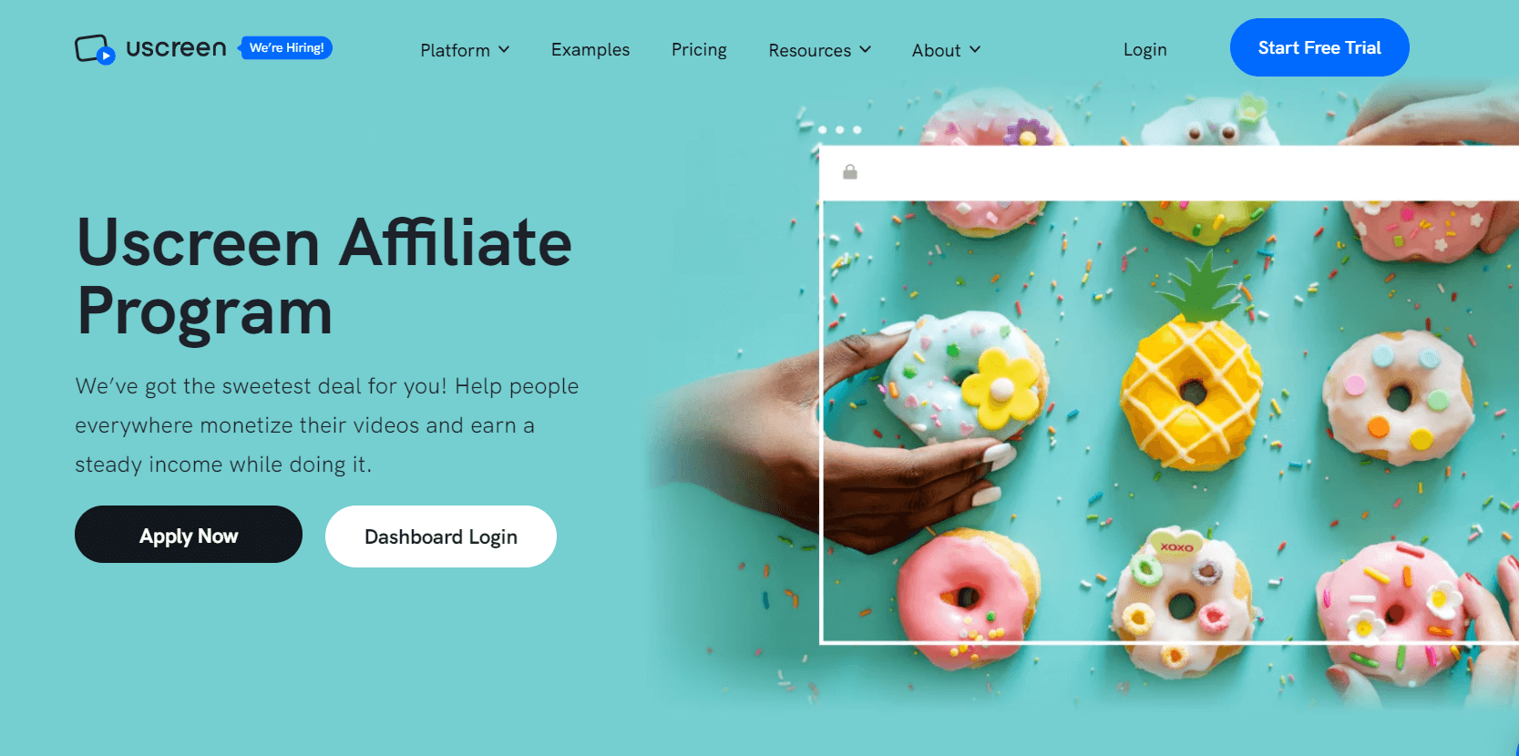 Uscreen program for affiliate partners