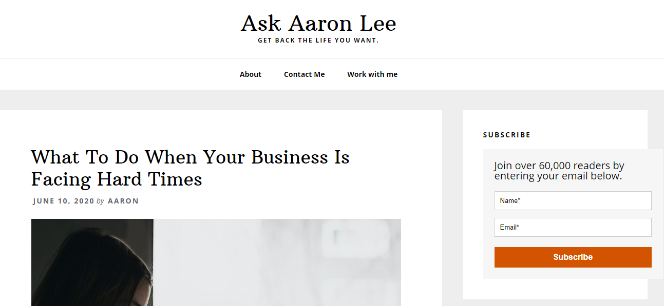 Ask Aaron Lee blog
