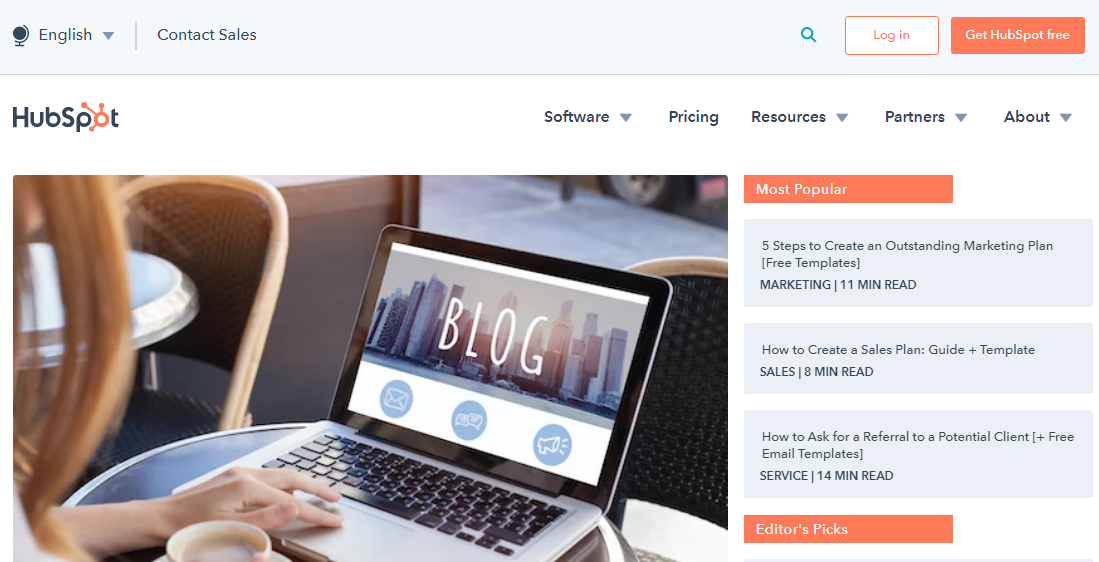 Hubspot Best marketing blog