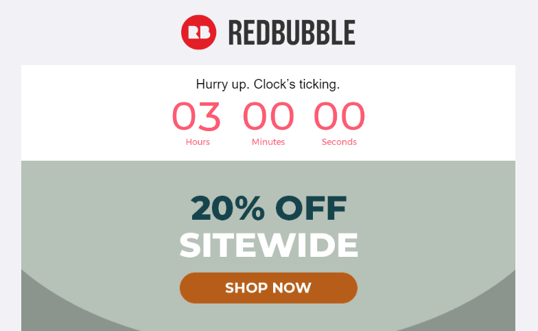 email marketing best practice timer example