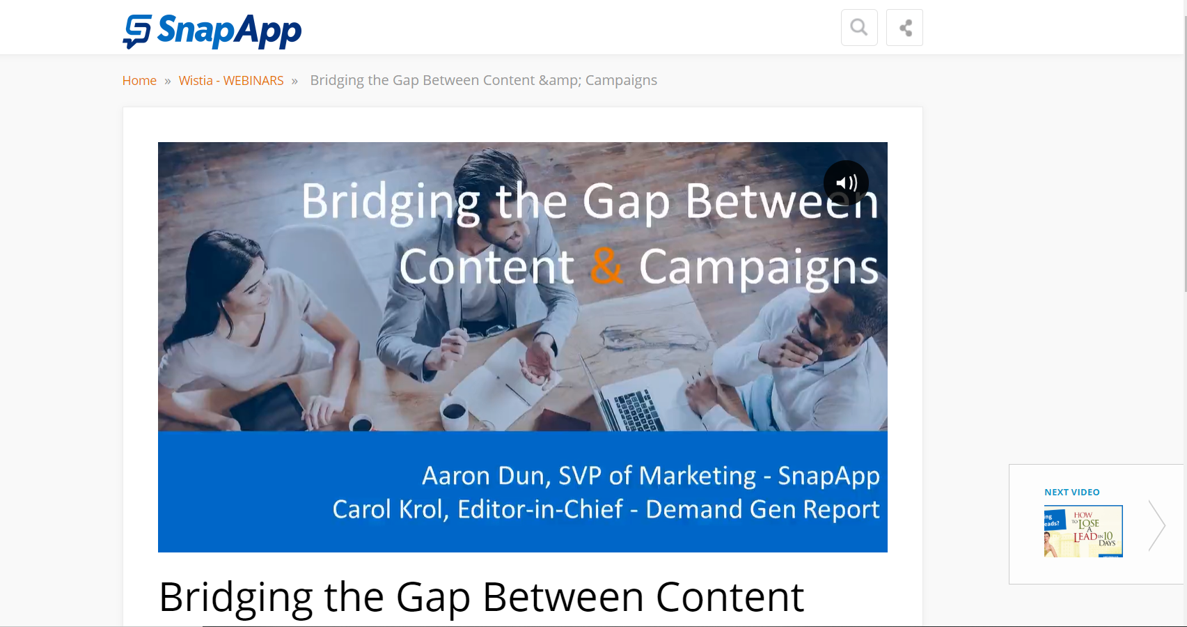This is an example of content marketing in the form of a webinar