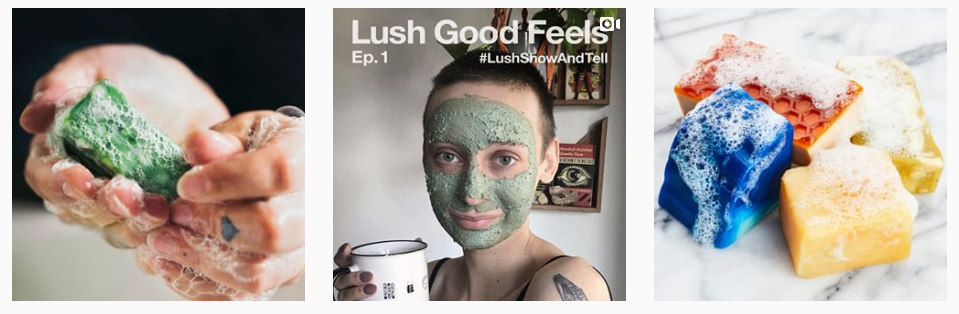 This is an example of content marketing strategy by lush cosmetics