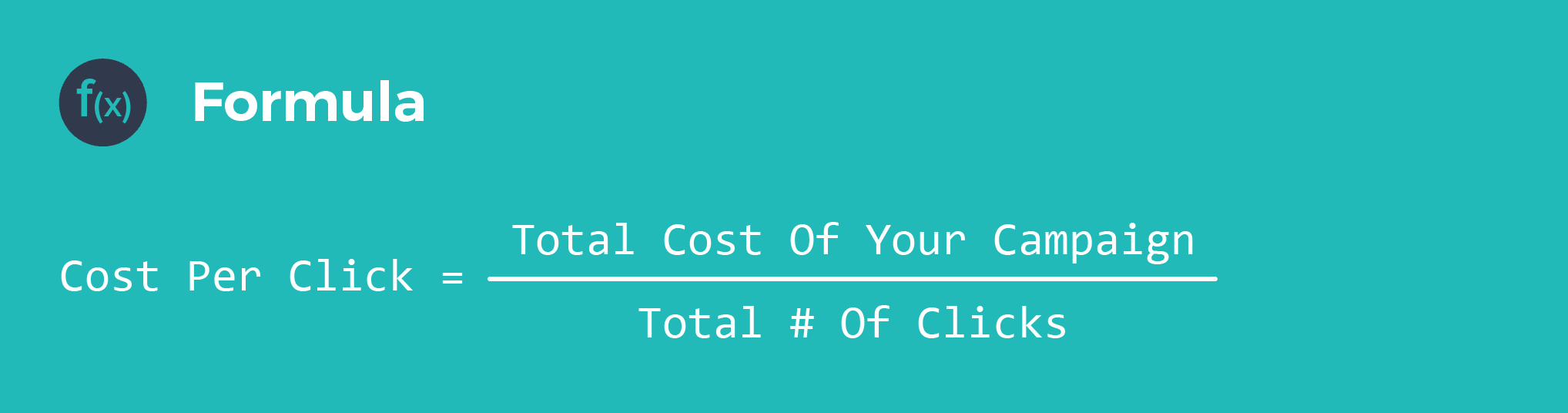 fórmula de custo por clique