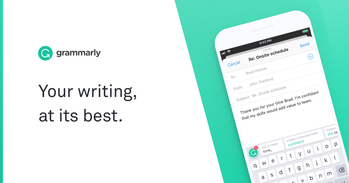 grammarly online content marketing software