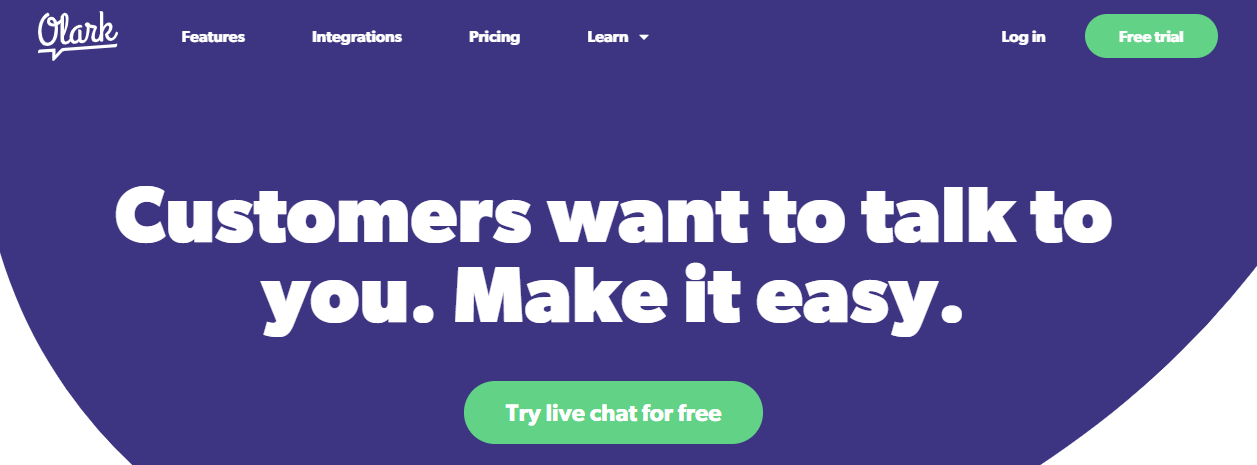 olark marketing tool for live chat