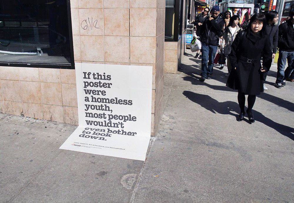 Raising the Roof takes a stand against homelessness with this simple yet effective guerrilla marketing strategy