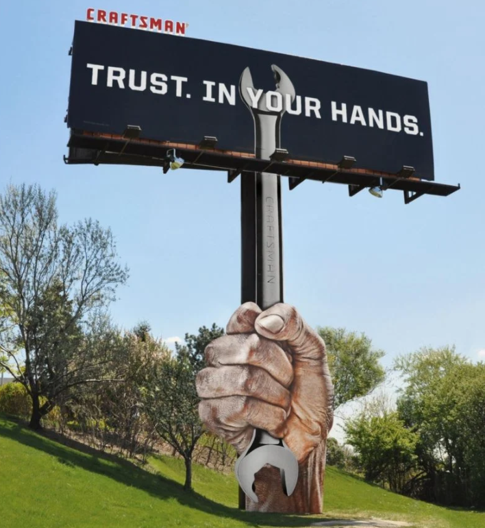 retail marketing billboard example by craftsman