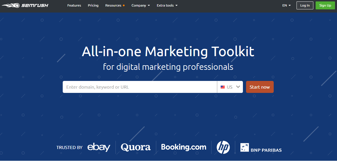 semrush an all in one marketing toolkit