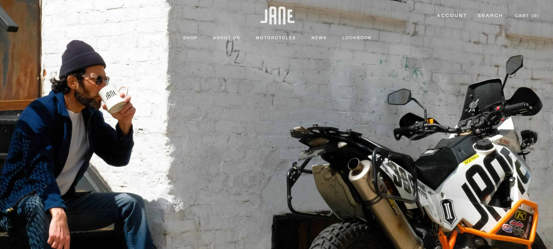 best shopify stores example by Jane Motorcycles