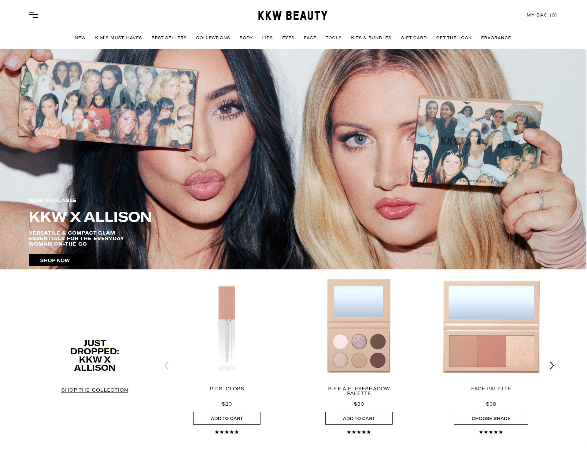 KKW Beauty is among the top shopify stores