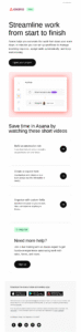 asana's email with video resources