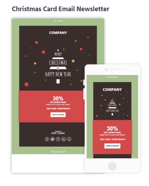 christmas email newsletter template