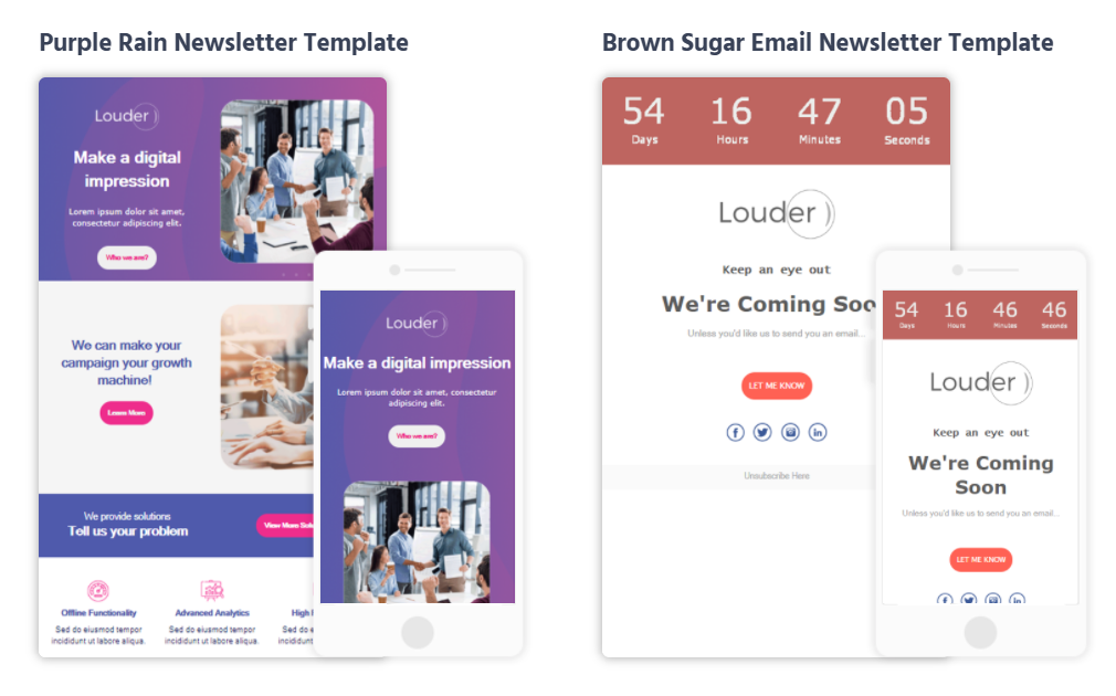 product launch email templates by Moosend