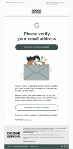 opt-in confirmation email by dodge construction network