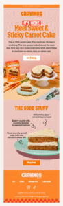 craving's email announcing a new product