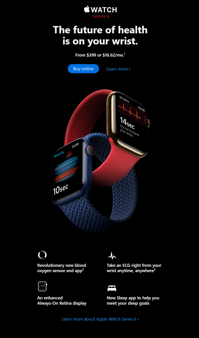 product launch email marketing campaign by Apple