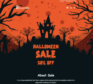halloween discount email template for ecommerce