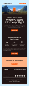 zapier's virtual event promotional email