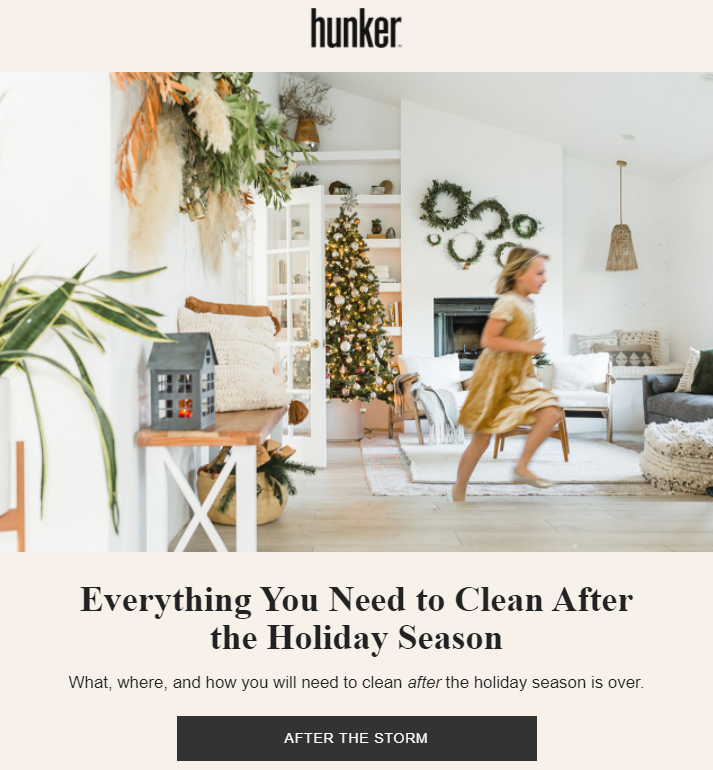 hunker email example for the holidays