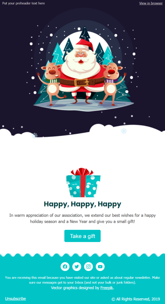 Christmas email template