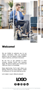 welcome email template by moosend