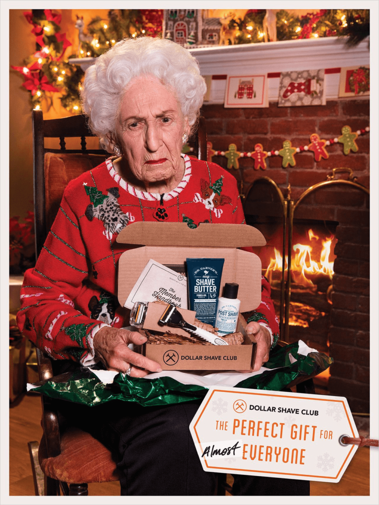 Dollar Shave Club Christmas campaign