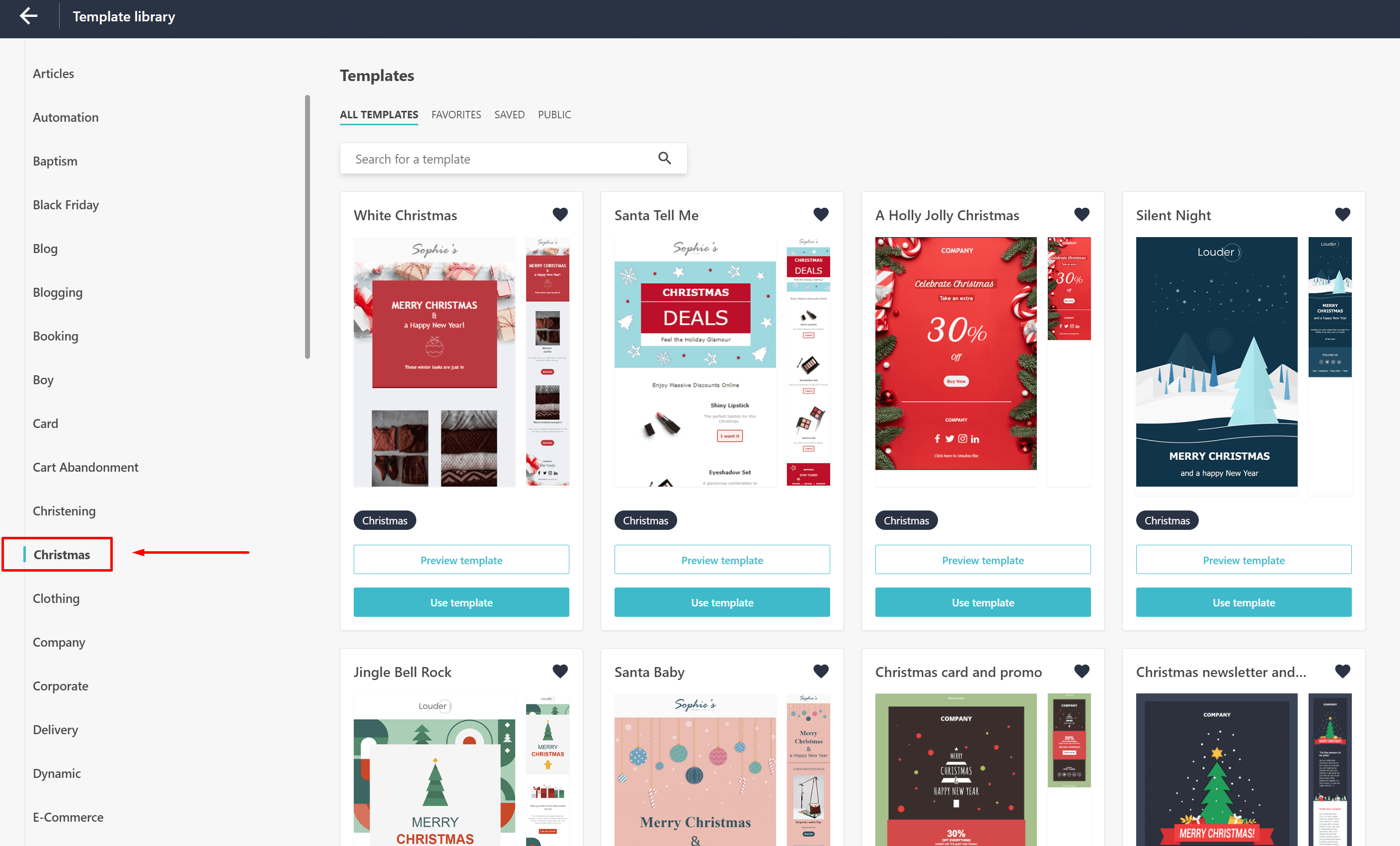 christmas email marketing