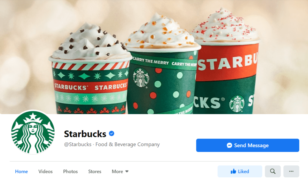 Starbucks Christmas banner