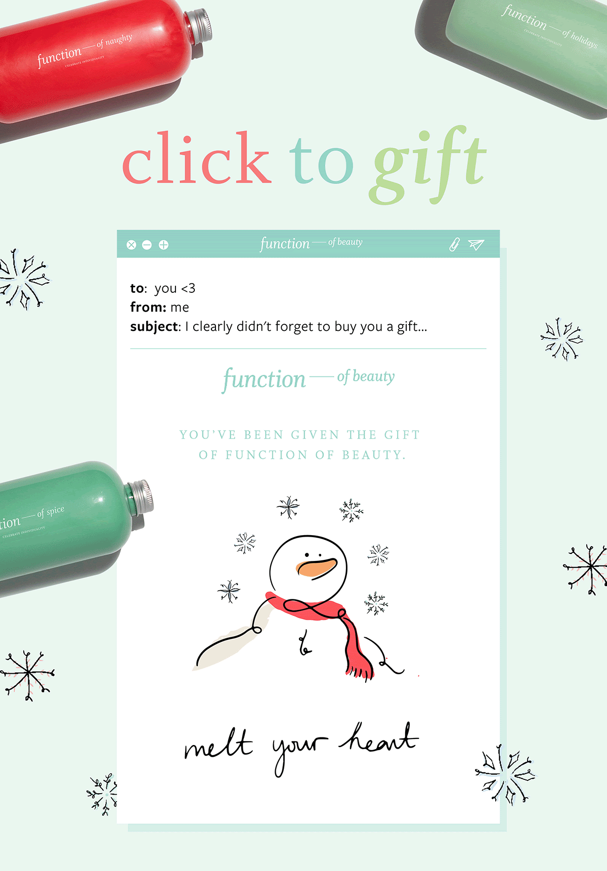 Christmas email example GIF by Function of Beauty