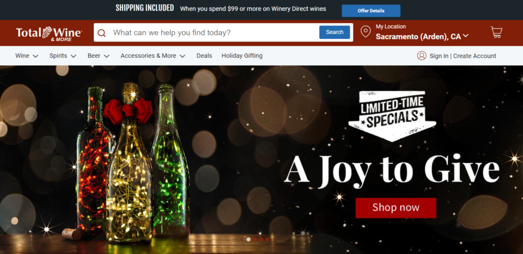 Christmas website design example