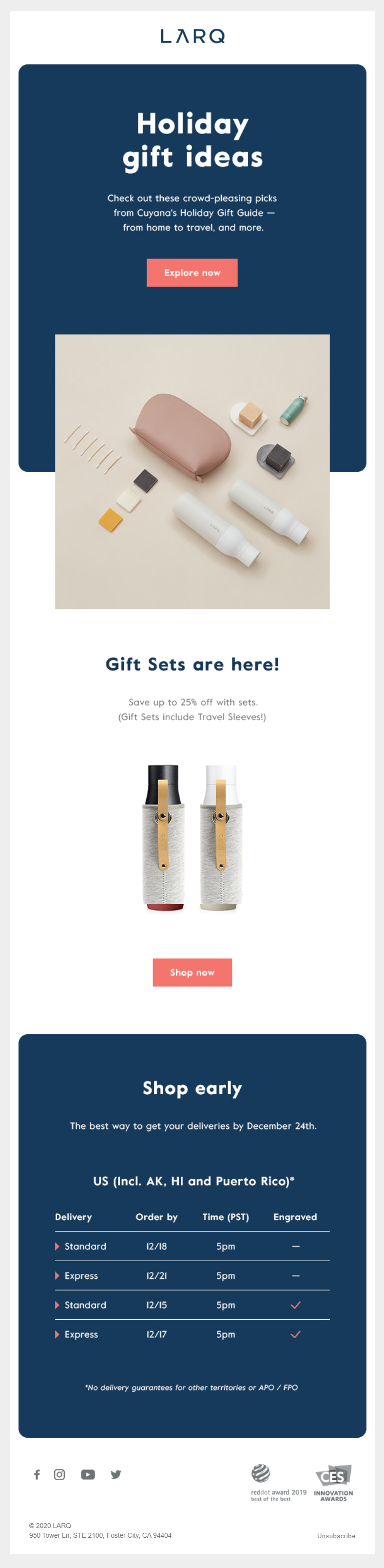 best christmas email marketing examples by 