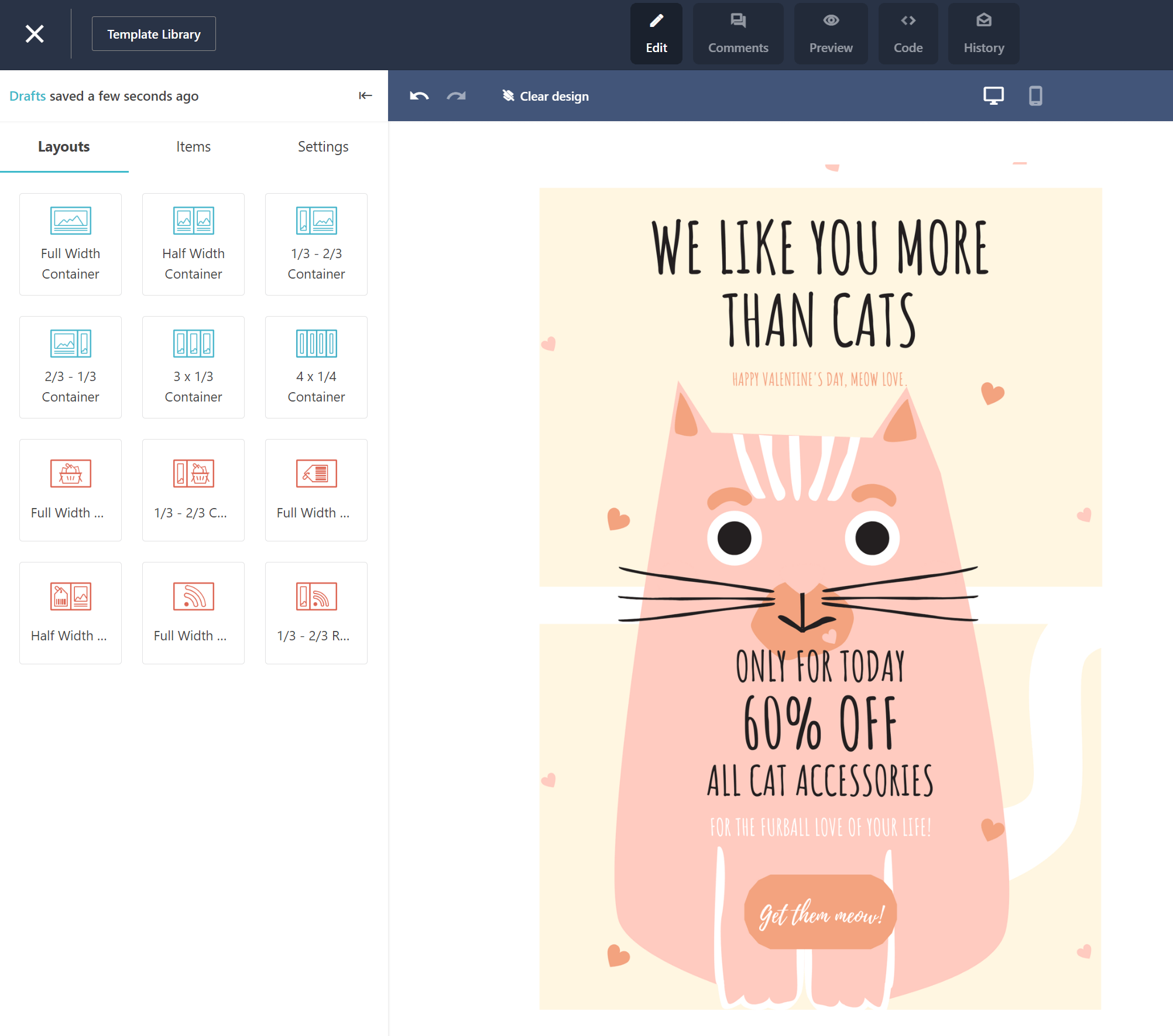 Valentine's day email templates