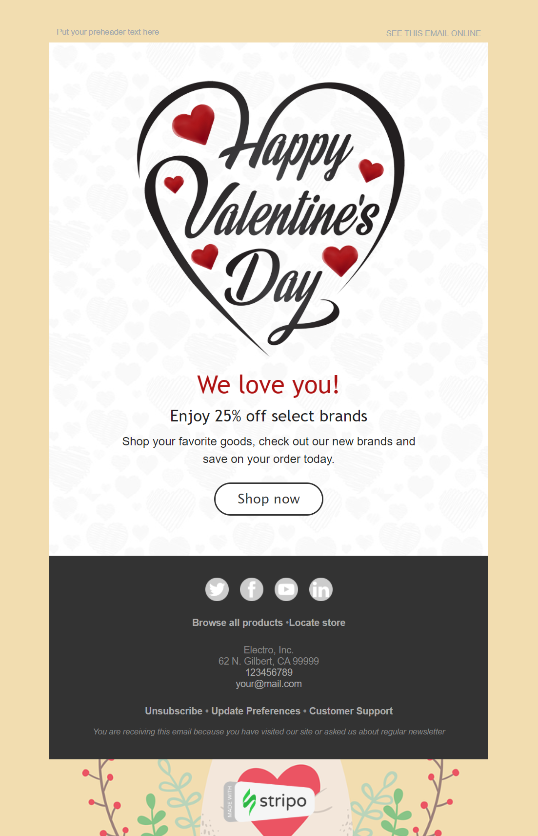 Click here for more Free Valentine's Day Stencils