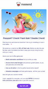 Moosend summer flash sale