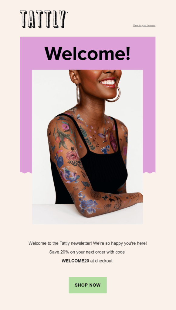 Tattly email example