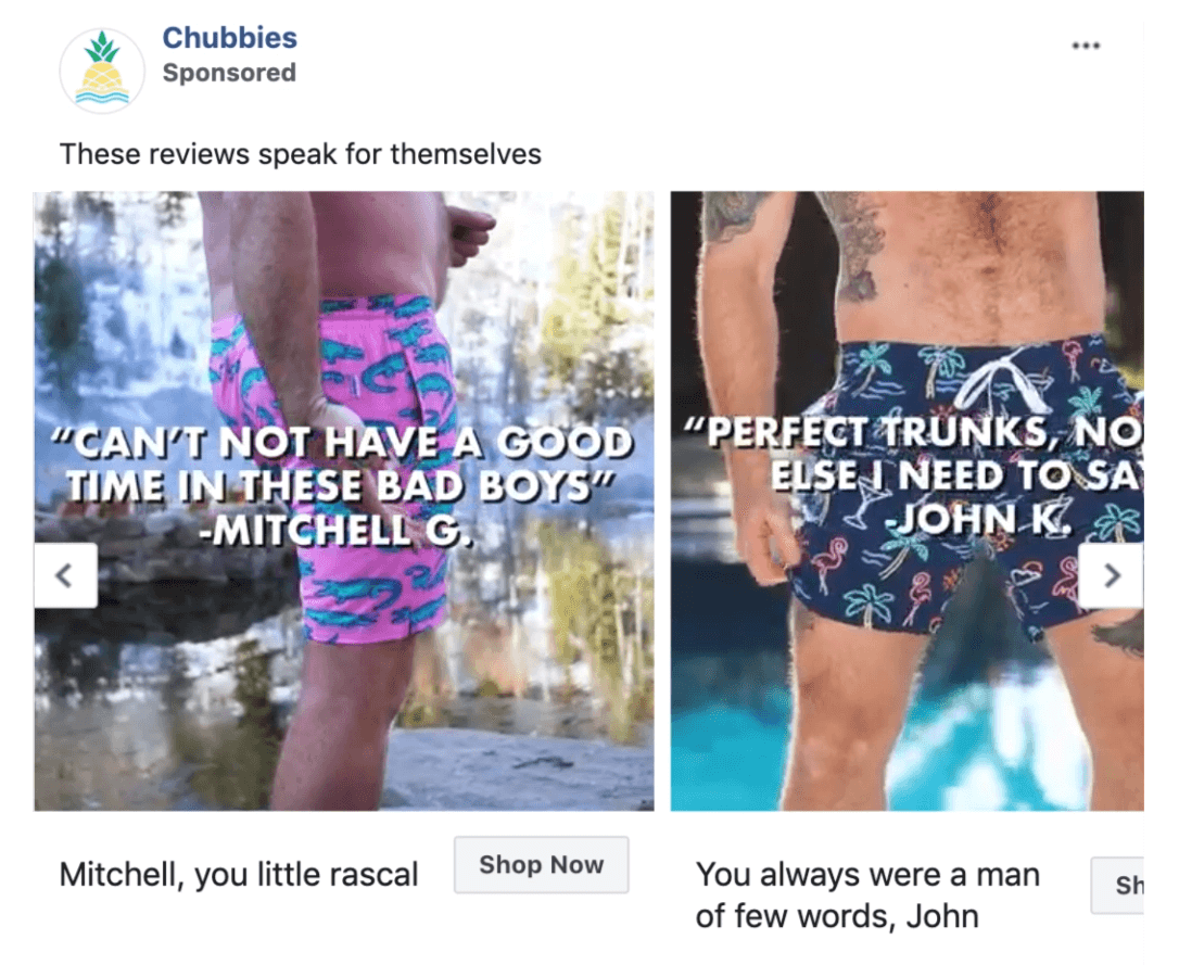 chubbies how ot build a brand with facebook ads 