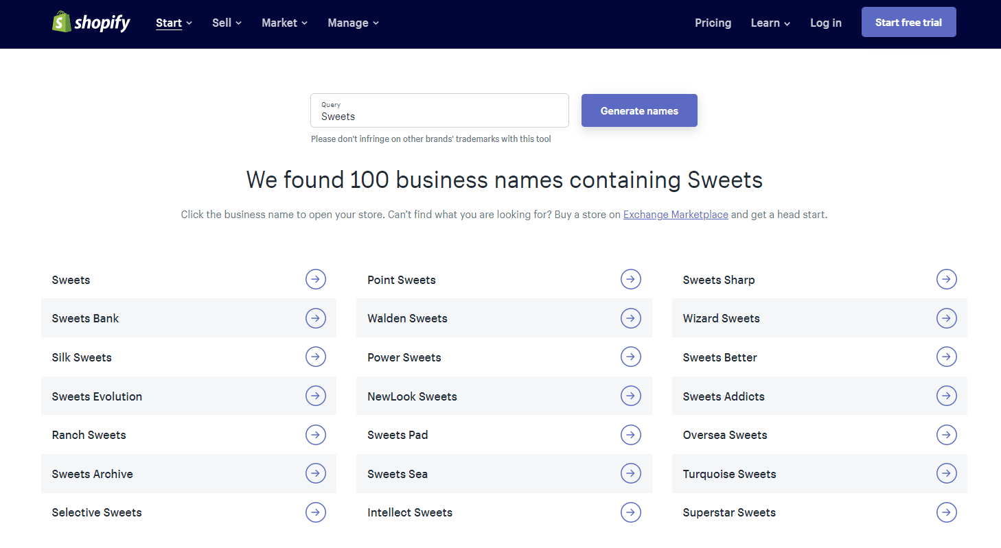 shopify business name generator tool