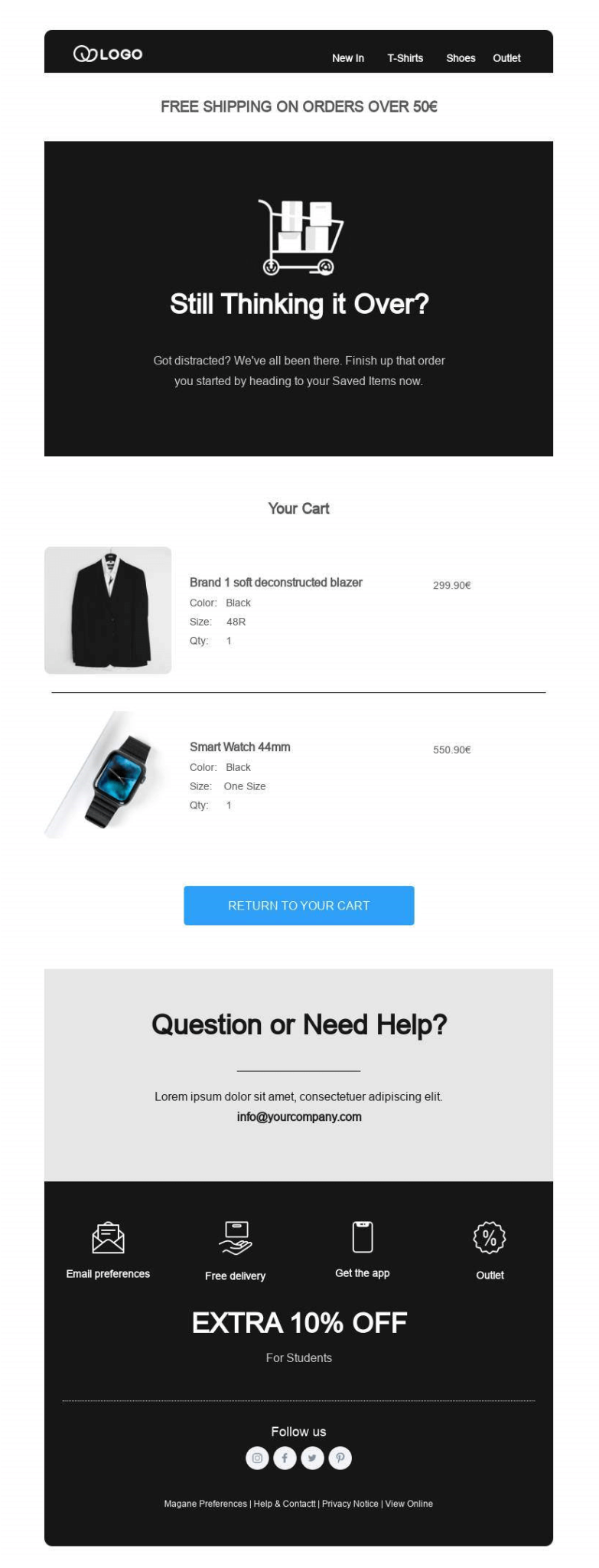 12 Brilliant Abandoned Cart Email Templates For 2024