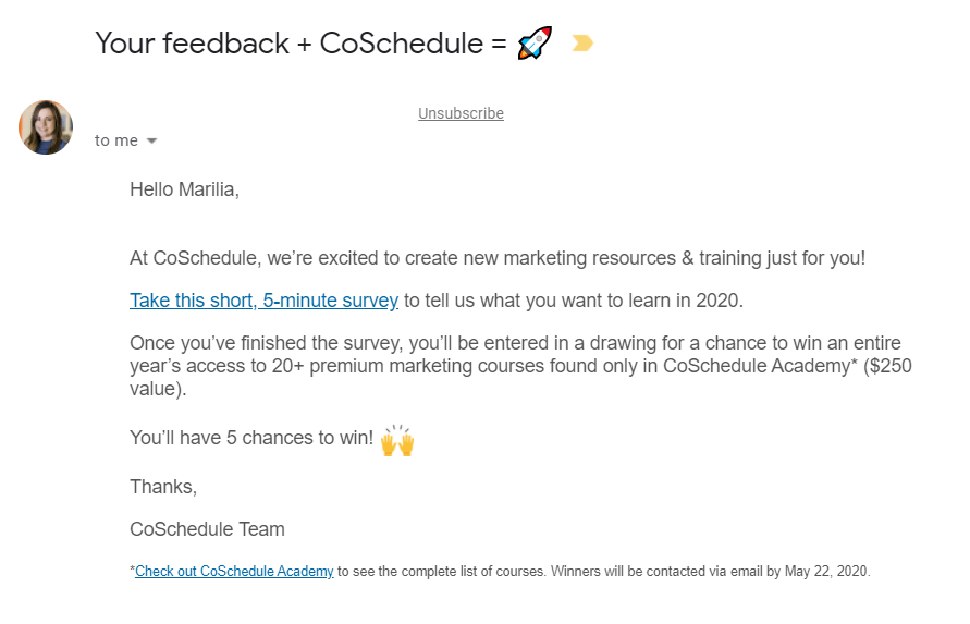 coschedule survey B2B email marketing campaign