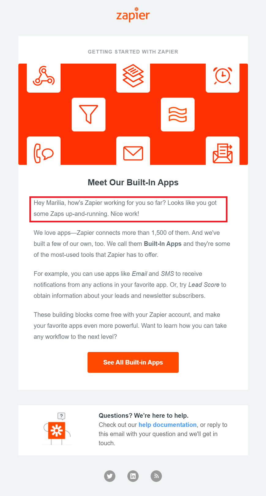 zapier b2b email campaign