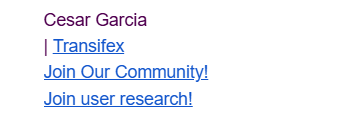 multiple calls-to-action email signature