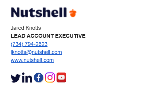 social media icons email signature