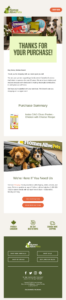 post-purchase email by Homes Alive